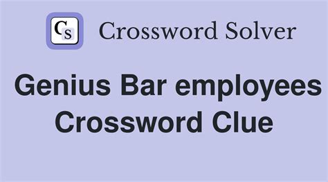 genius bar computer crossword clue